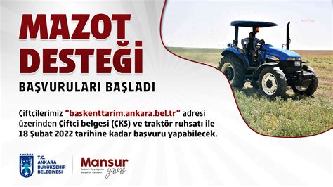 Ankara büyükşehir belediyesi tarım destekleri